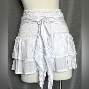 NWT Skemo smocked mini skirt